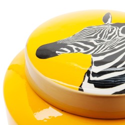 Kare Deco Jar Zebra Yellow 25cm Ref 61285