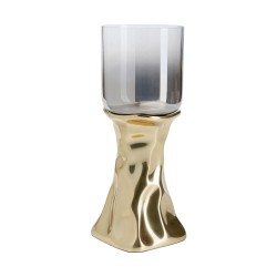 Kare Candle Holder Jade Gold 33cm Ref 53984