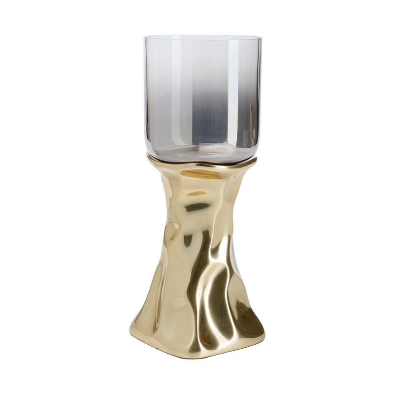 Kare Candle Holder Jade Gold 33cm Ref 53984