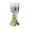 Kare Candle Holder Jade Gold 33cm Ref 53984