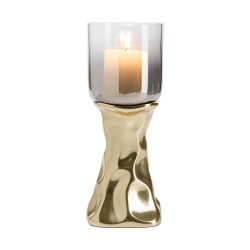 Kare Candle Holder Jade Gold 33cm Ref 53984