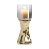 Kare Candle Holder Jade Gold 33cm Ref 53984