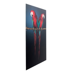 Glass Picture Twin Parrot 80x120cm Ref 53086
