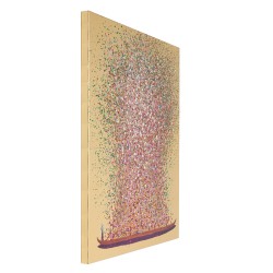 Kare Picture Touched Flower Boat Gold Pink Ref 65737 120x160 cm