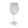 Wine Glass Diamond Gold Rim Ref 52213