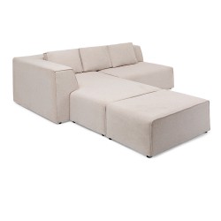 Infinity Sofa Corner + Ottoman Cream Right Ref 85494