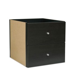 IKEA Kallax Insert With 2 Drawers Black-Brown Ref 90286649