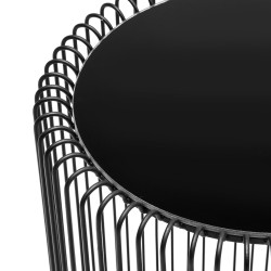 Kare Wire Set of 2 Side Table Black 44cm Ref 79578