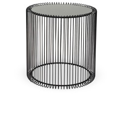 Kare Wire Set of 2 Side Table Black 44cm Ref 79578