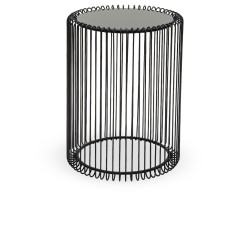 Kare Wire Set of 2 Side Table Black 44cm Ref 79578