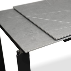 Bella Casa Evora Extendable Table With Top In Grey Marble