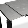 Bella Casa Evora Extendable Table With Top In Grey Marble