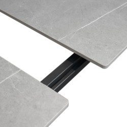 Bella Casa Evora Extendable Table With Top In Grey Marble