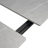 Bella Casa Evora Extendable Table With Top In Grey Marble
