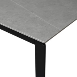 Bella Casa Evora Extendable Table With Top In Grey Marble