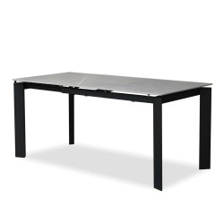 Bella Casa Evora Extendable Table With Top In Grey Marble