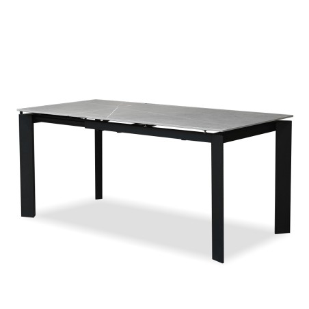 Bella Casa Evora Extendable Table With Top In Grey Marble