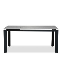 Bella Casa Evora Extendable Table With Top In Grey Marble