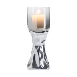 Kare Candle Holder Jade Silver 33cm Ref 54104