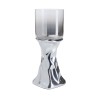 Kare Candle Holder Jade Silver 33cm Ref 54104